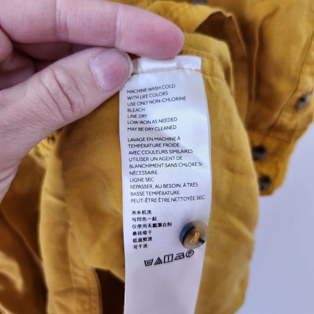 Maeve Anthropologie Maeve Marlie Dress Bobo Shirt Dress Mustard Yellow Size 0 - Picture 8 of 9